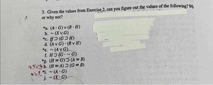 Given the values from Exercise 2 , can you figure