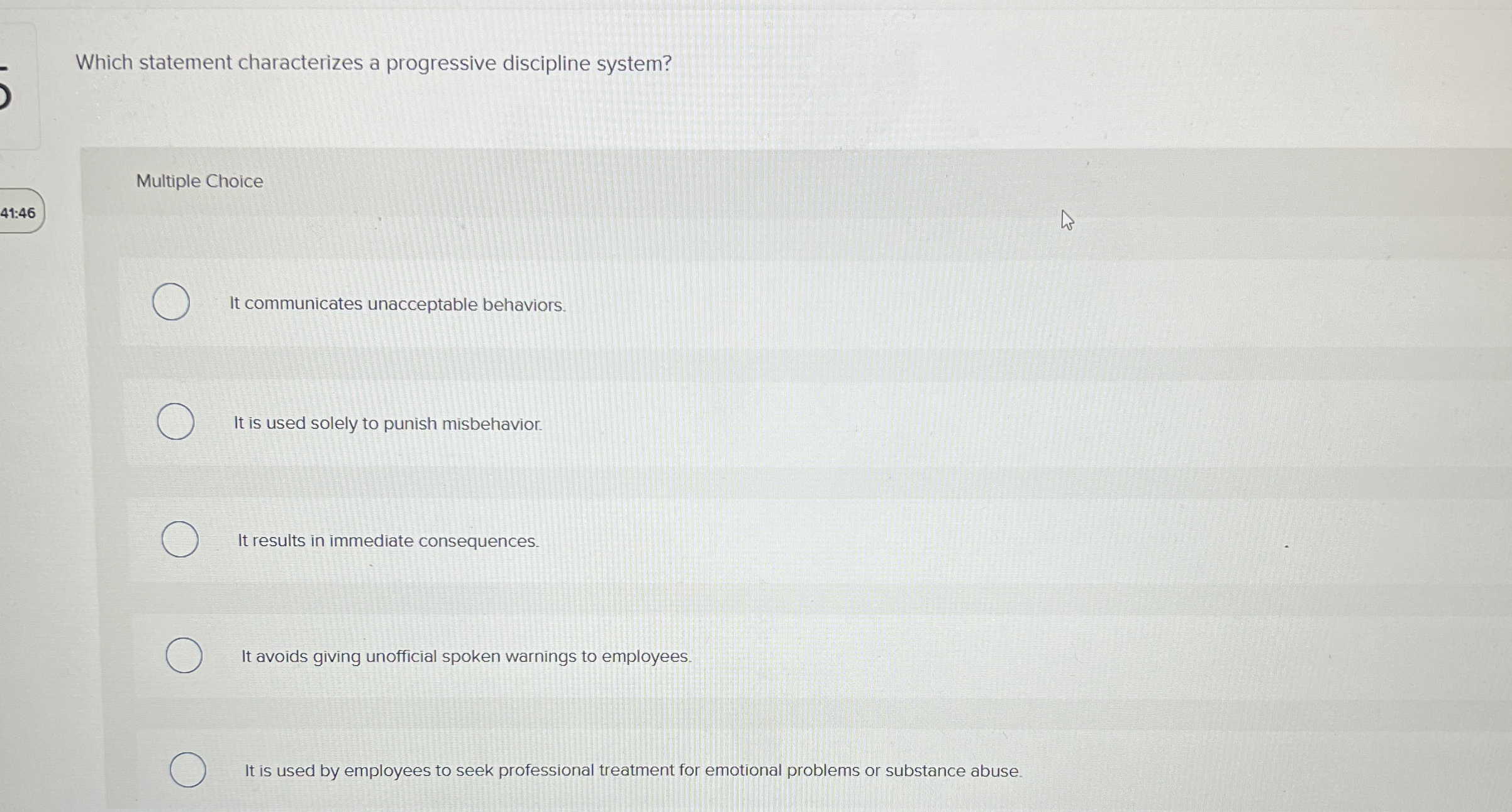 Which statement characterizes a progressive