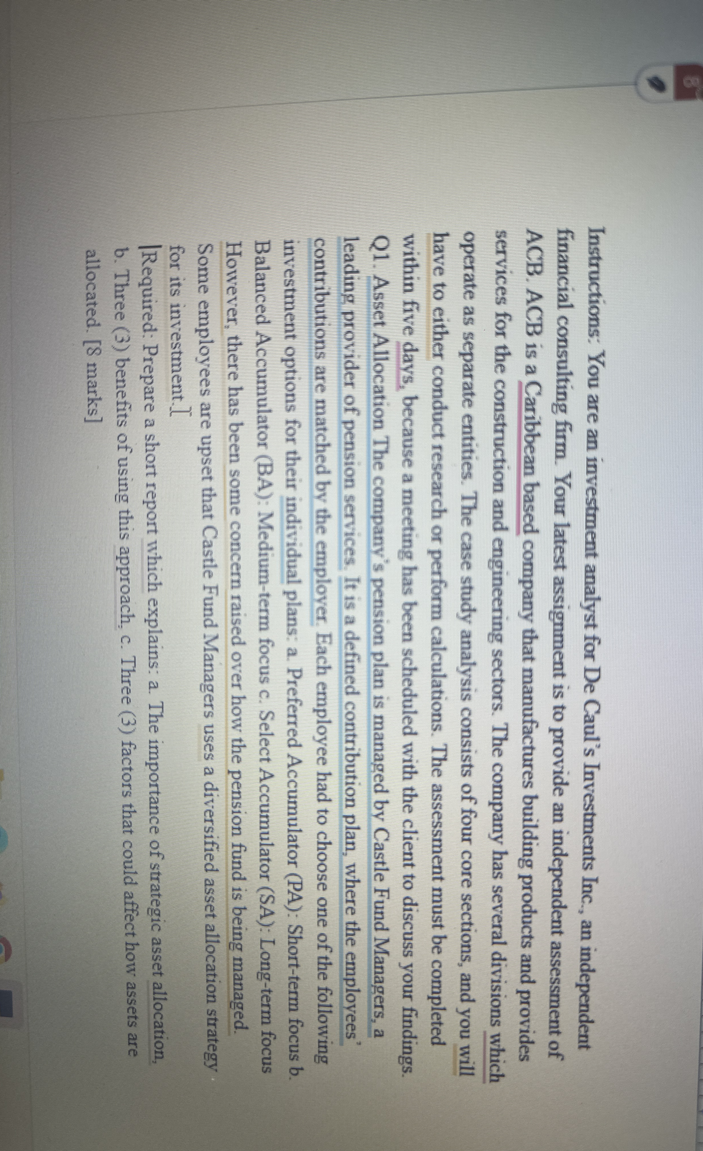 Prepare a short report which explains the