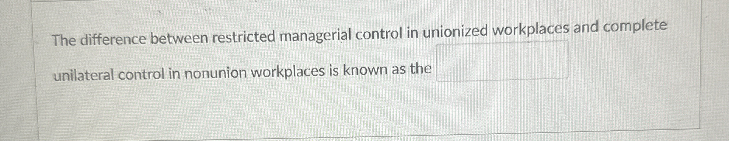 The difference between restricted managerial