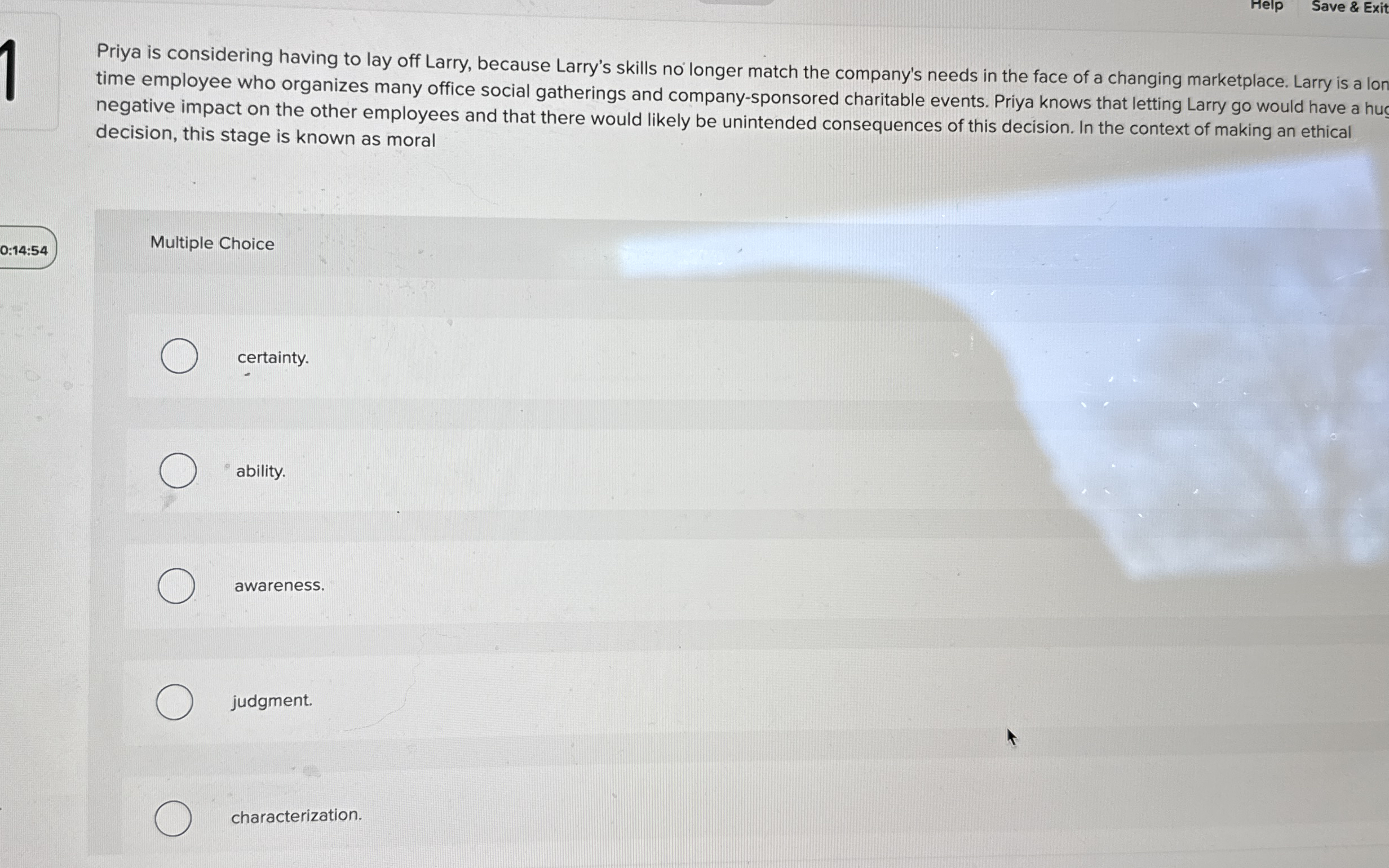 Help Save & Exit Priya is considering having to