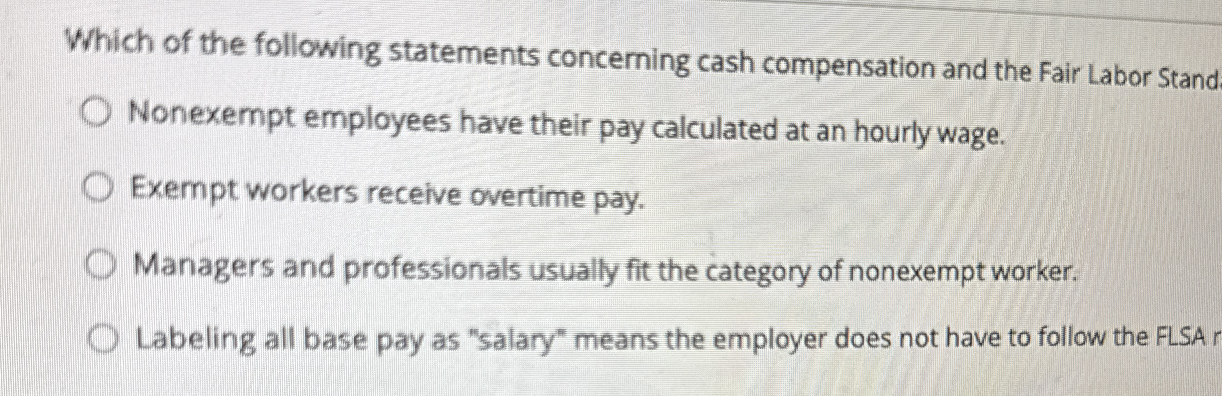 Which of the following statements concerning cash