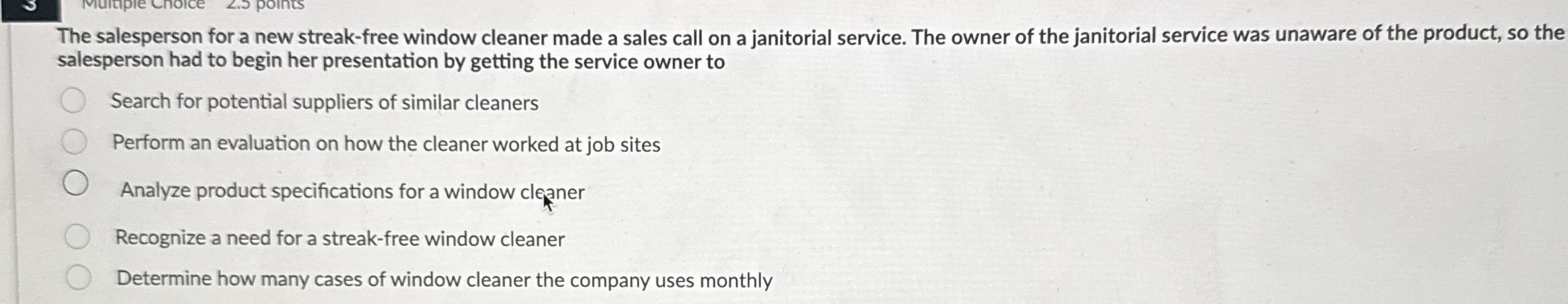 The salesperson for a new streak - free window