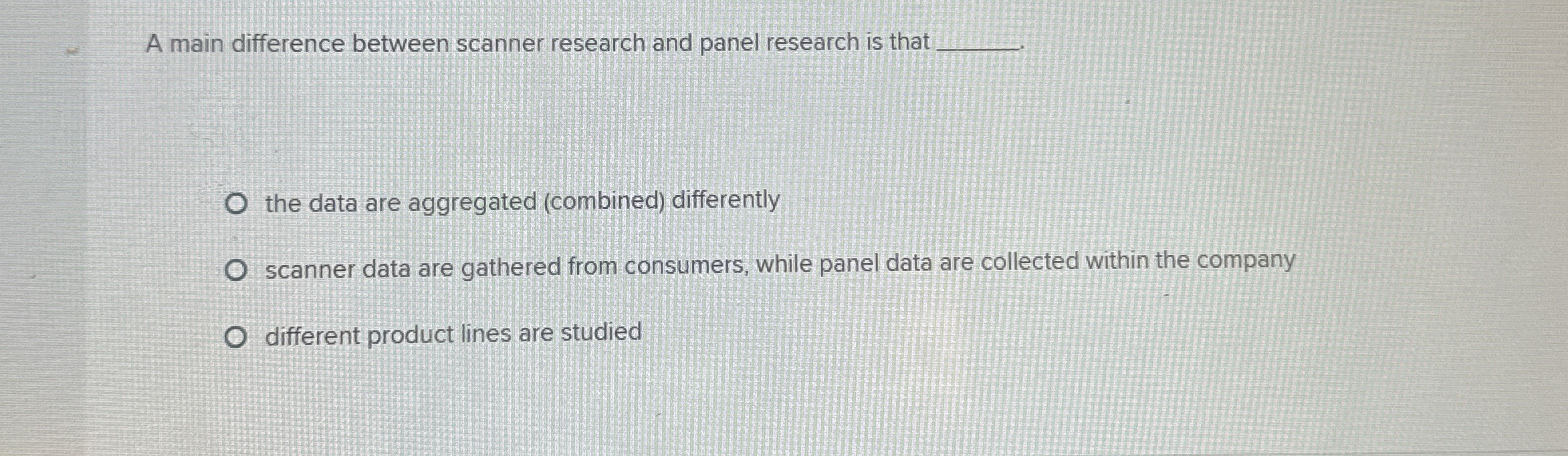 A main difference between scanner research and