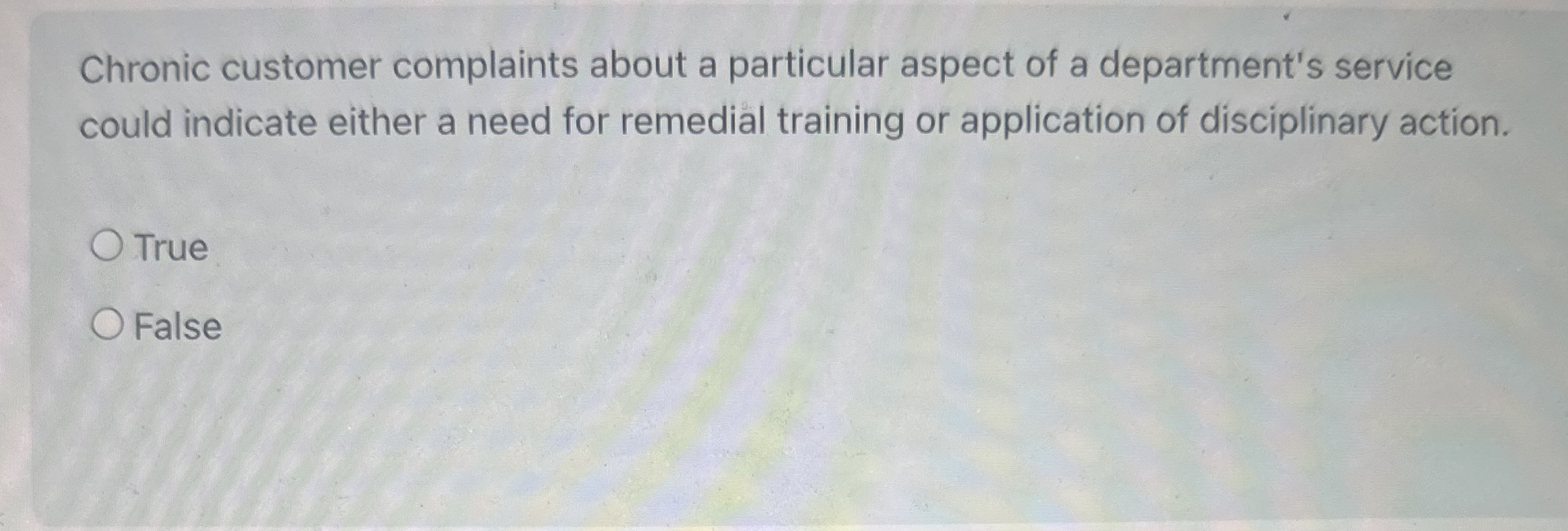 Chronic customer complaints about a particular