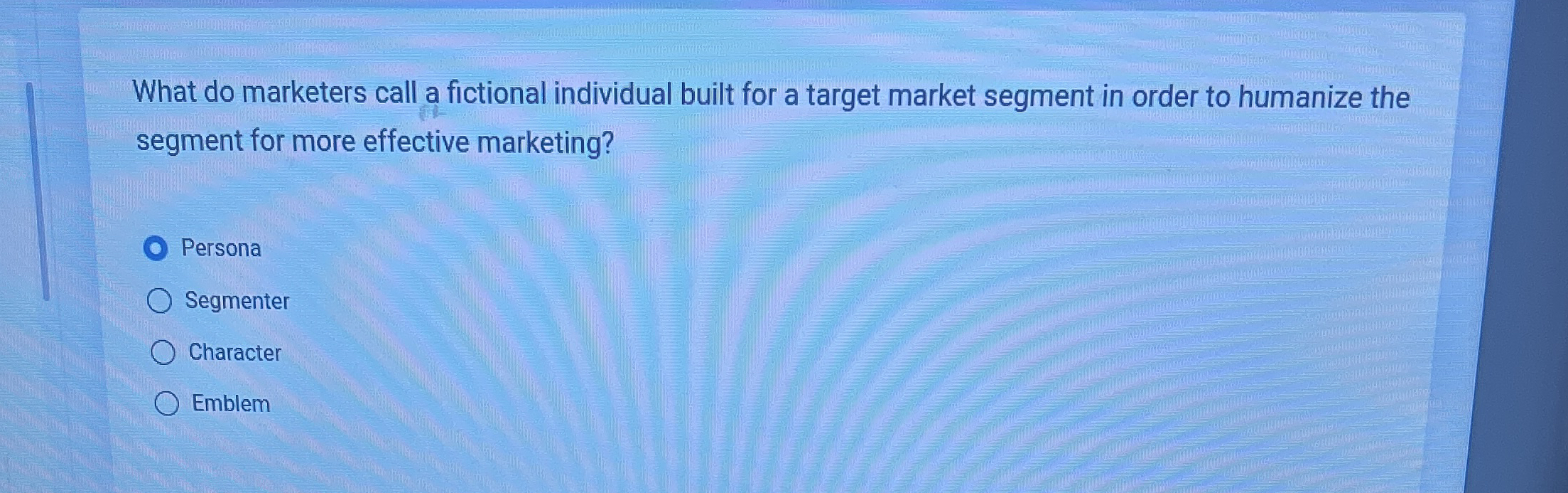 What do marketers call a fictional individual