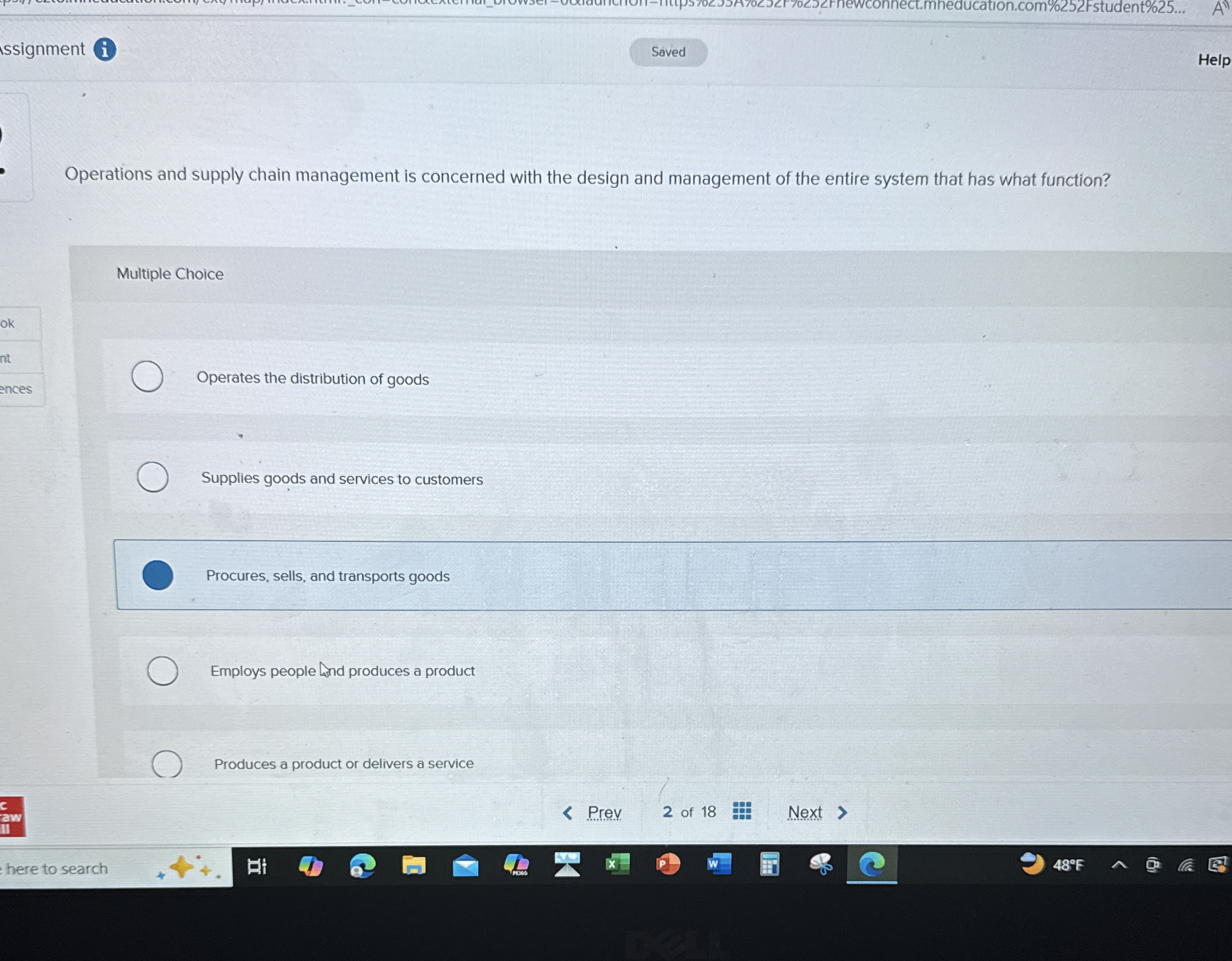 issignment ( i Help Operations and supply chain