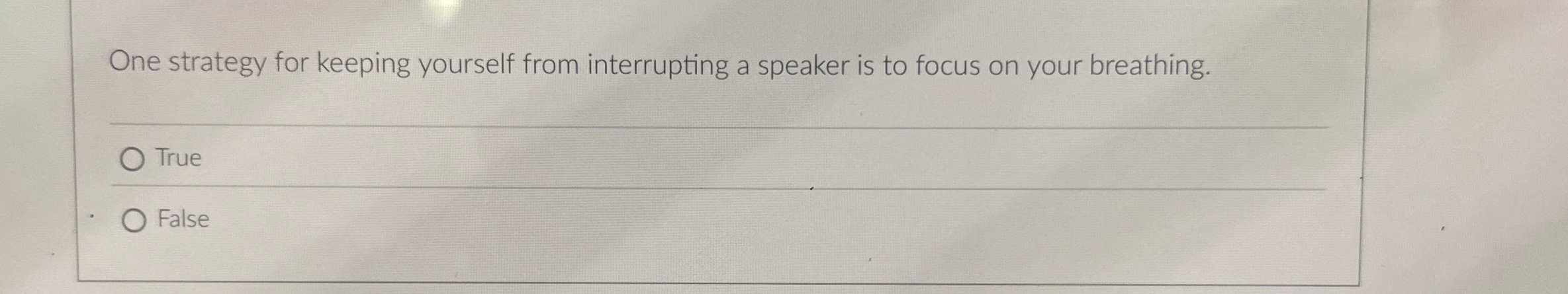 One strategy for keeping yourself from