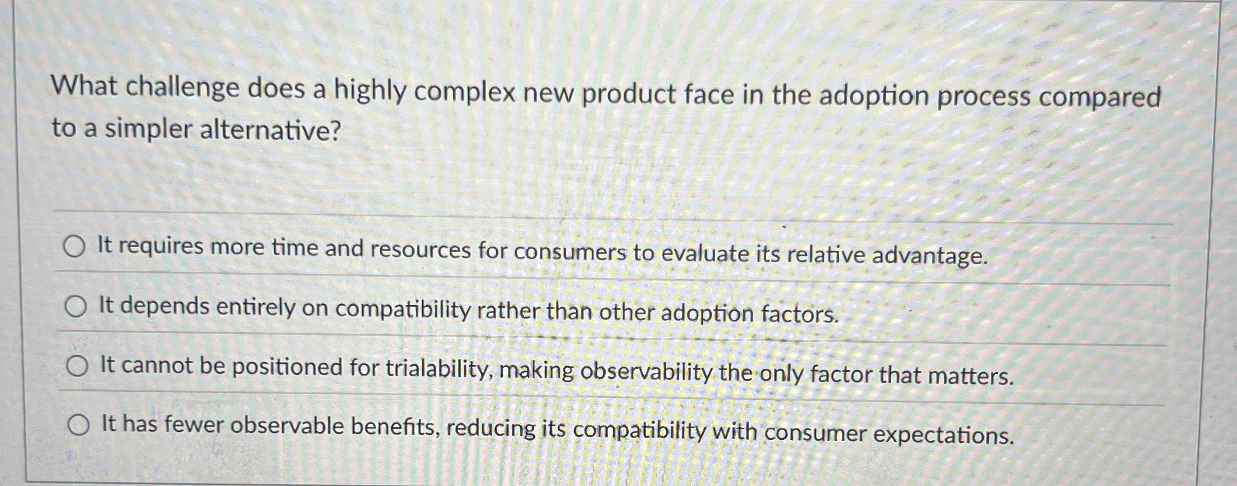 What challenge does a highly complex new product