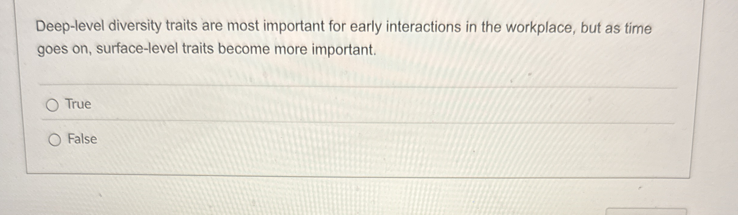 Deep - level diversity traits are most important