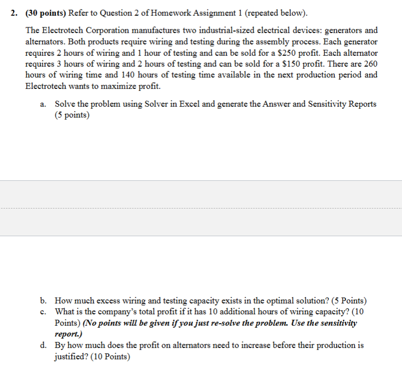 2 . ( 3 0 points ) Refer to Question 2 of