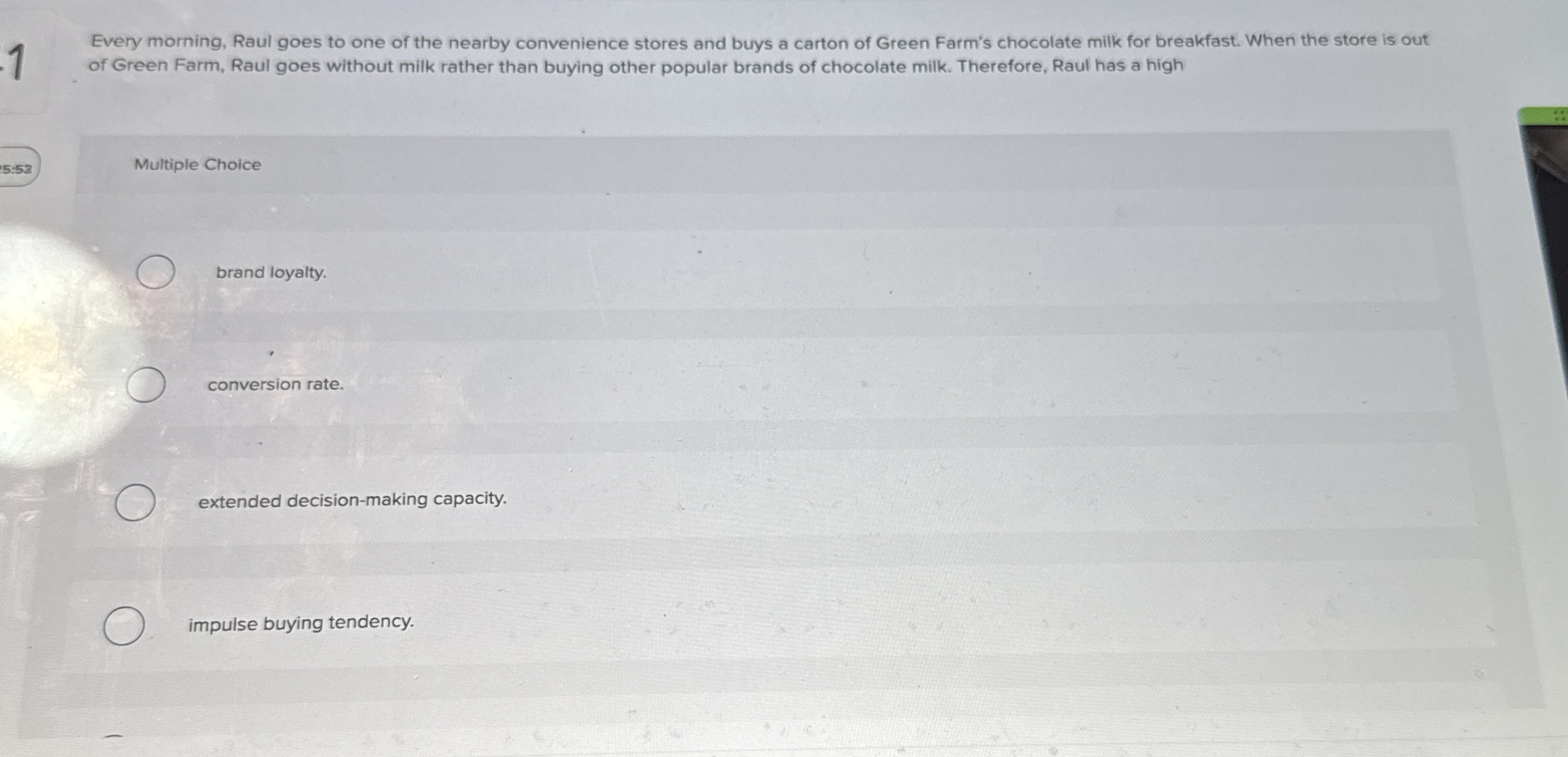 Every morning, Raul goes to one of the nearby