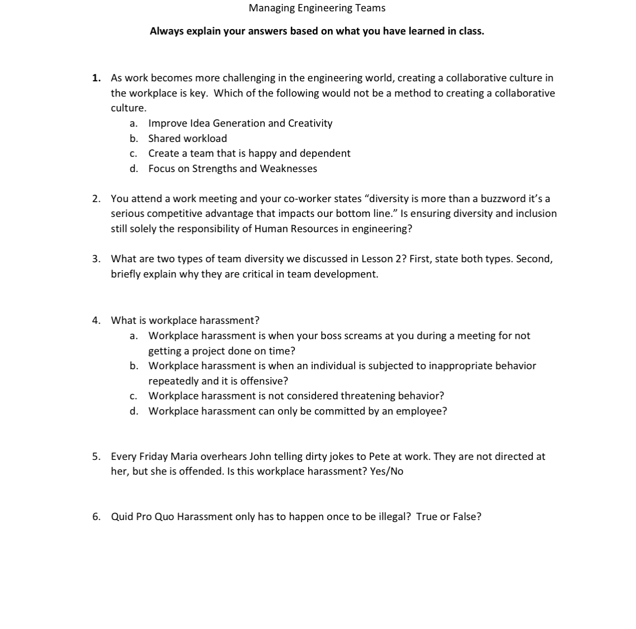 Managing Engineering Teams Always explain your