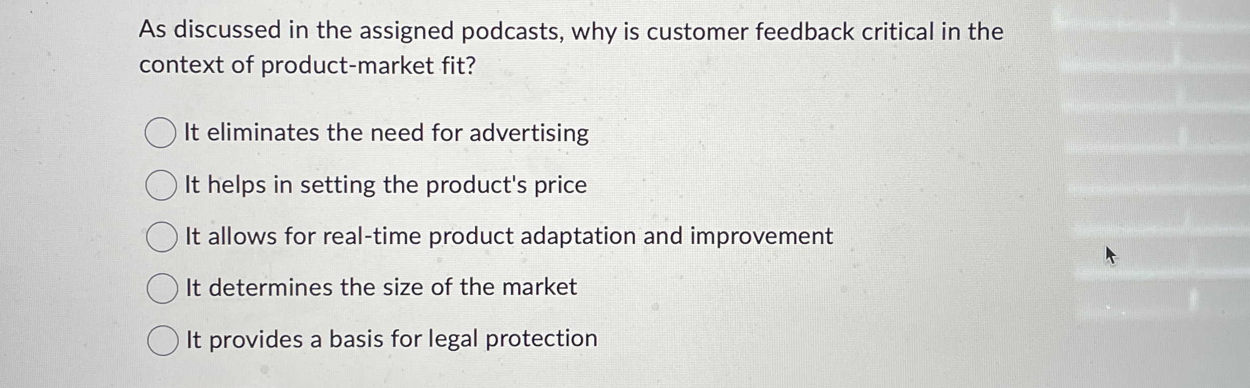 As discussed in the assigned podcasts, why is