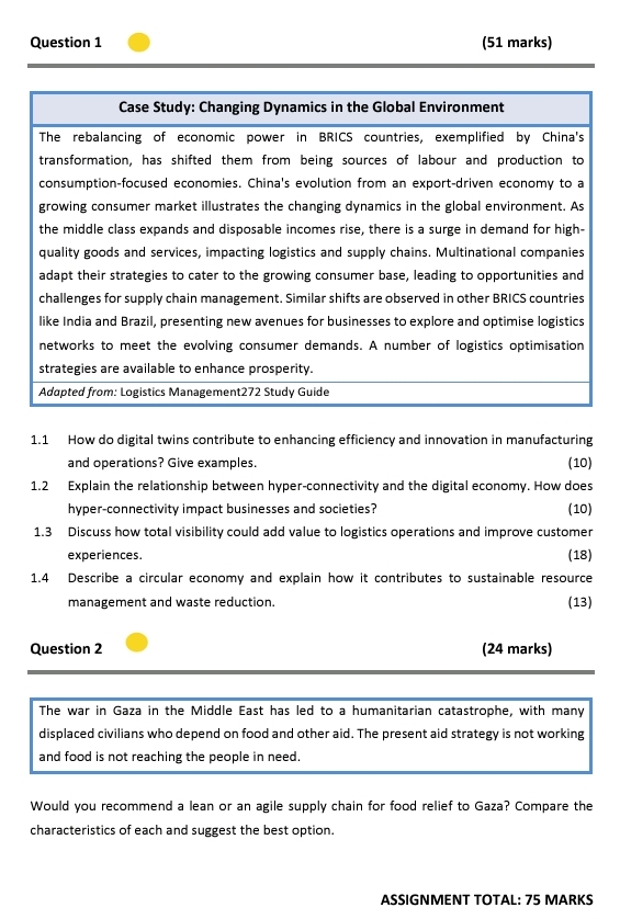 Question 1 ( 5 1 marks ) Case Study: Changing