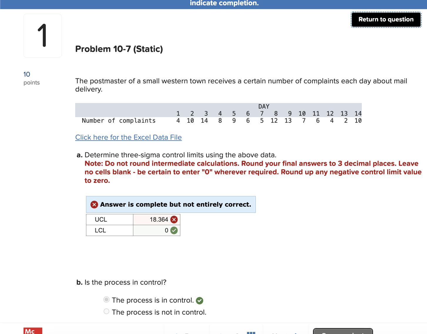 Please help with finding the upper control limit