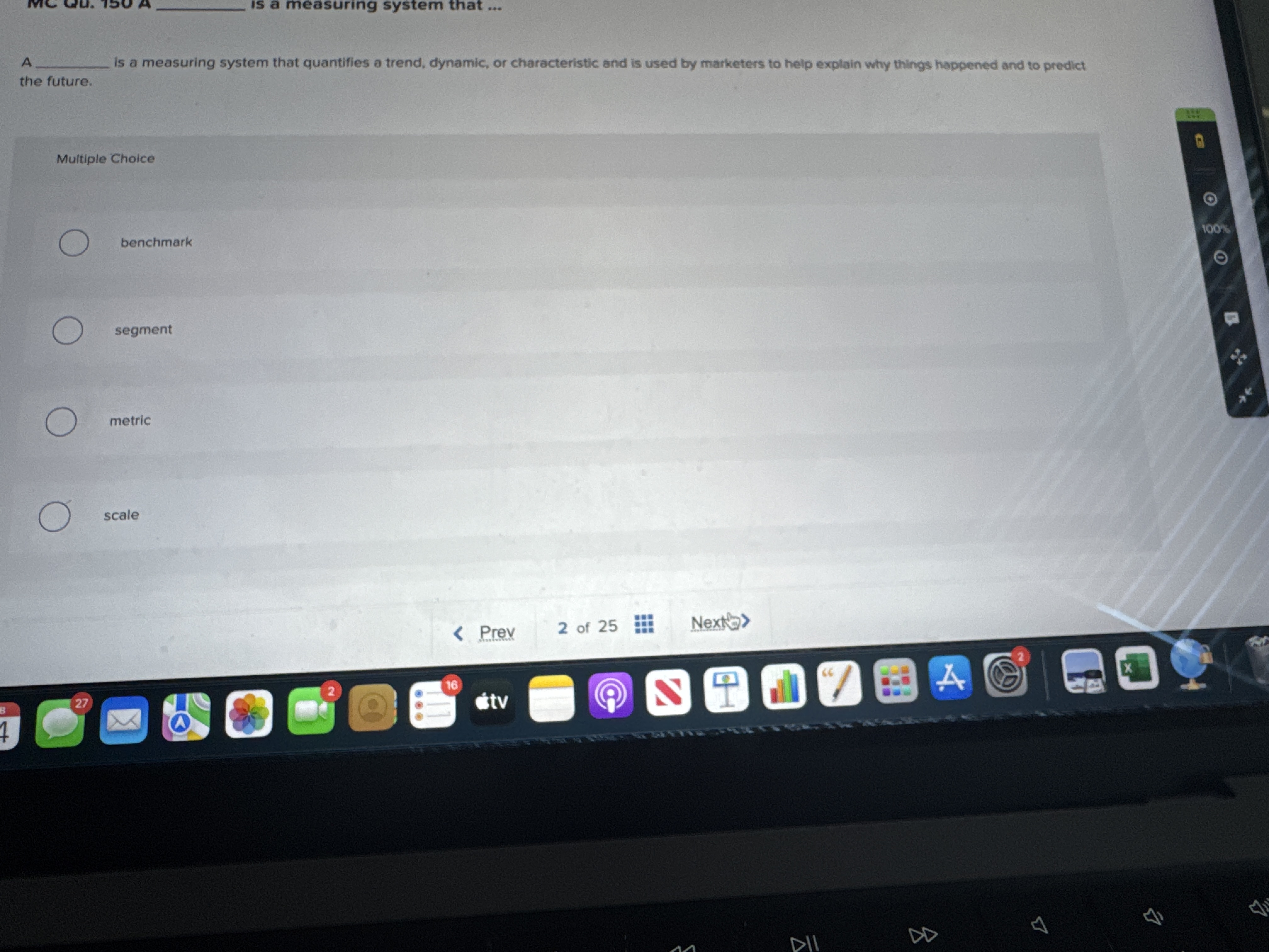 is a measuring system that . . . A \ ( \ qquad \