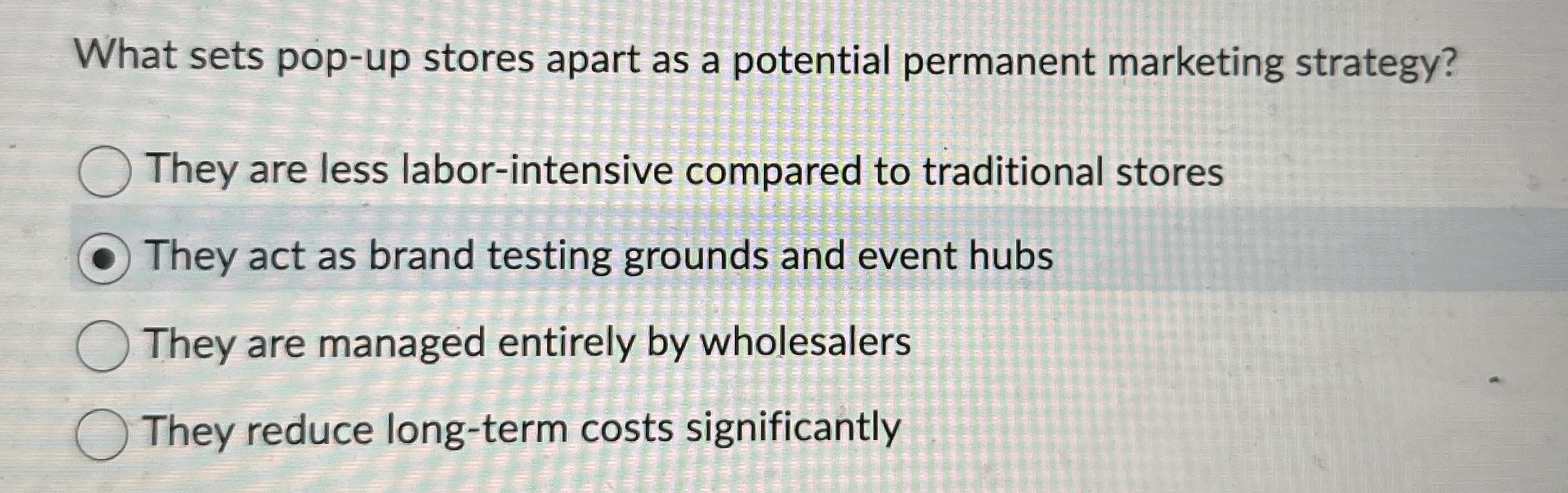 What sets pop - up stores apart as a potential