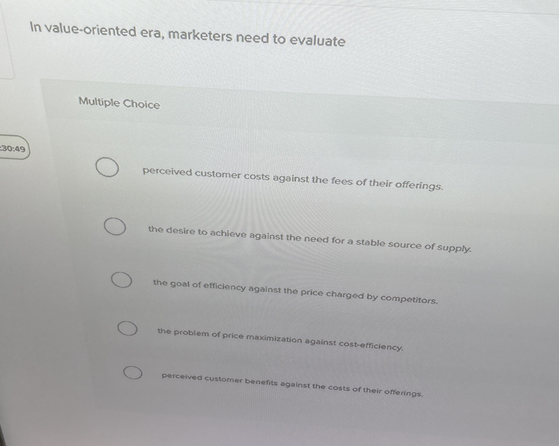 In value - oriented era, marketers need to