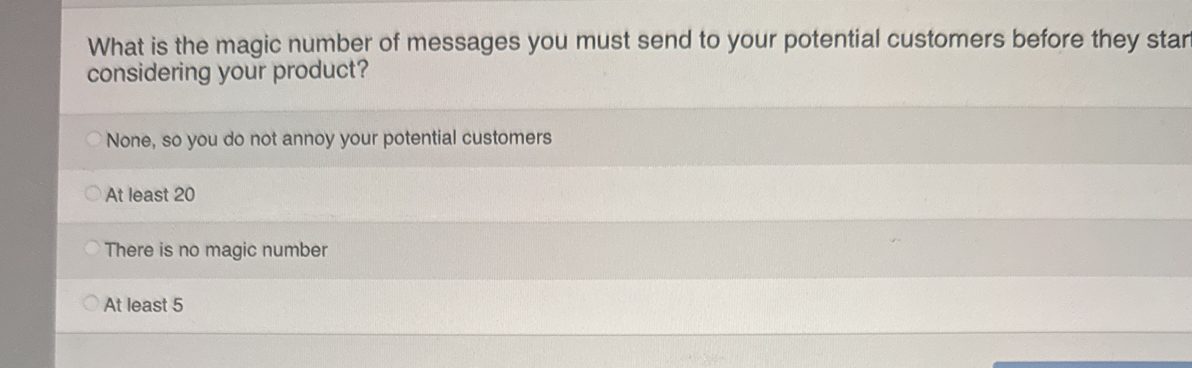 What is the magic number of messages you must