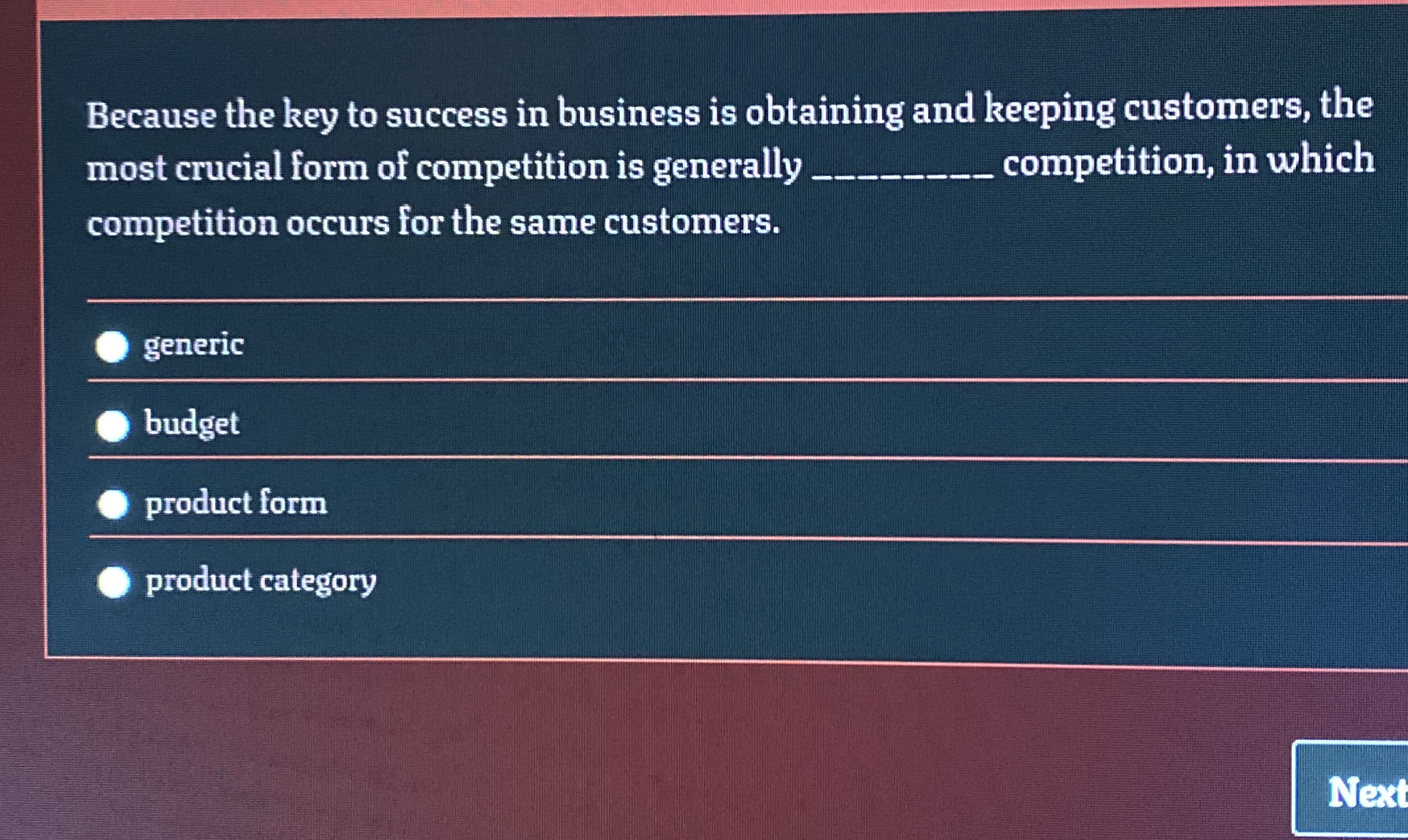 Because the key to success in business is