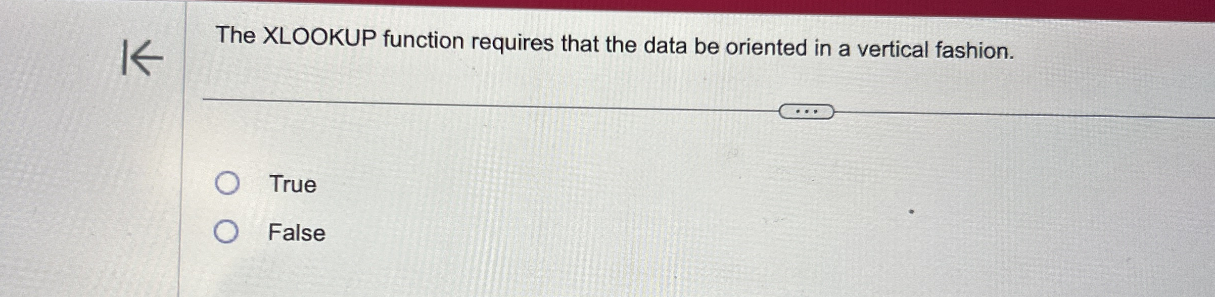 The XLOOKUP function requires that the data be