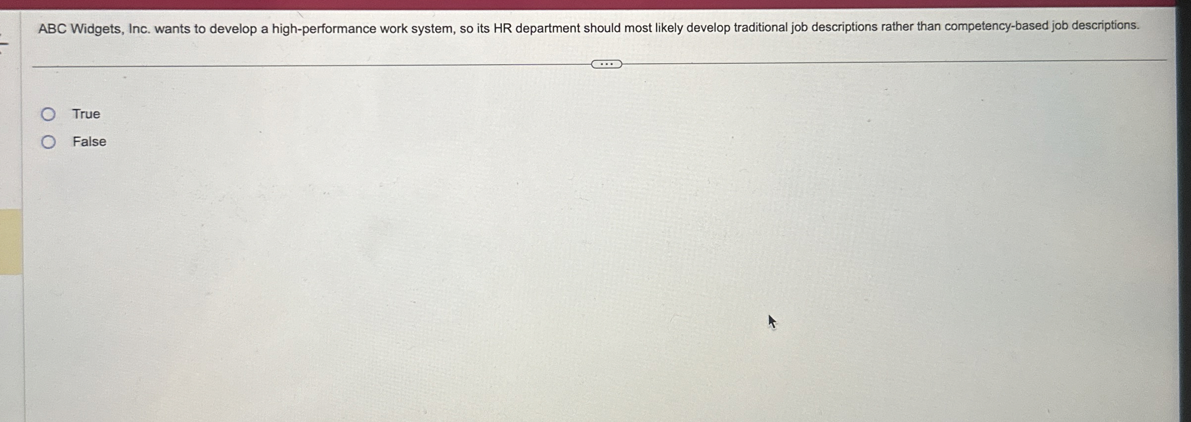 ABC Widgets, Inc. wants to develop a high -