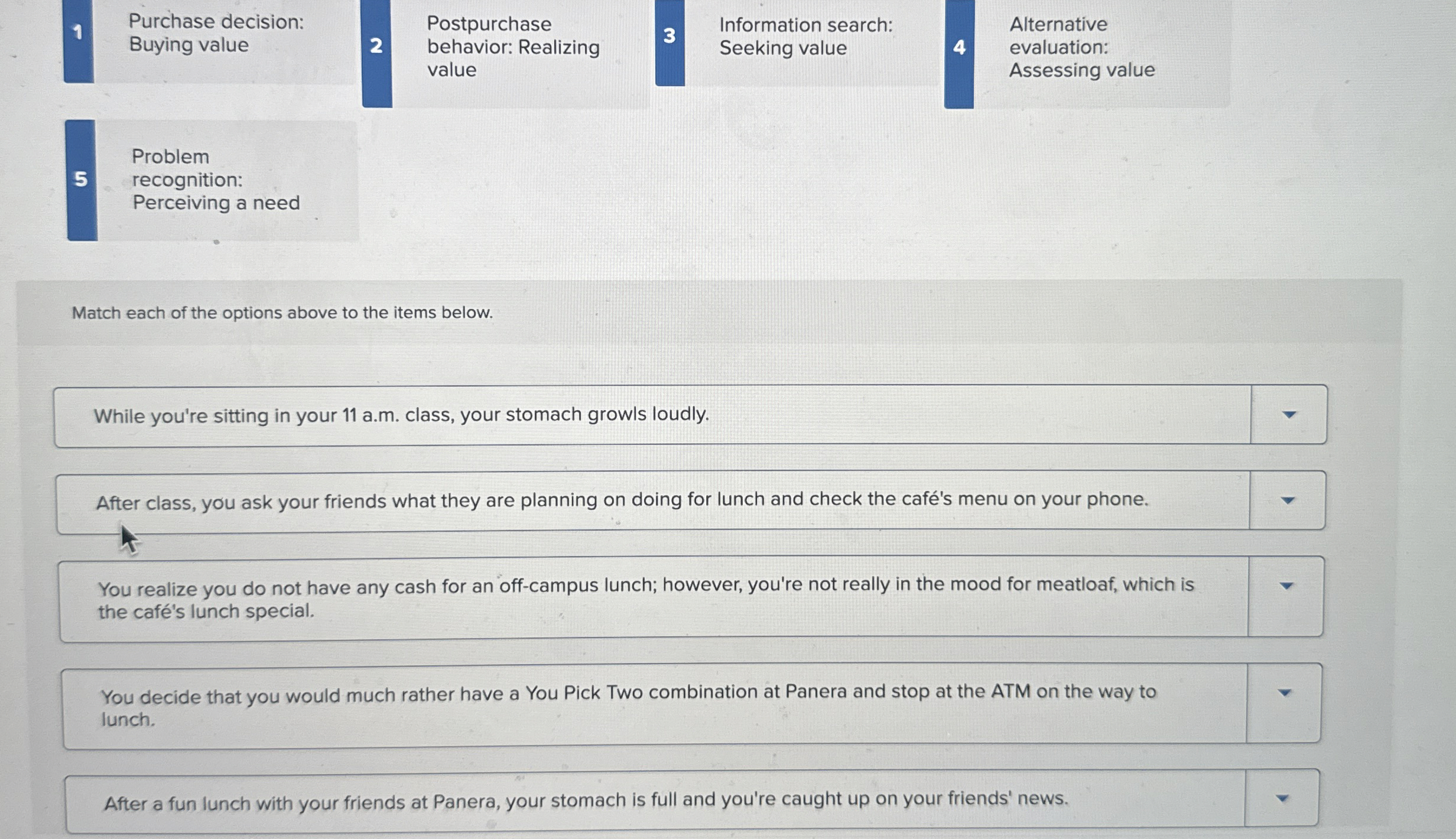 Purchase decision: Buying value 2 Postpurchase