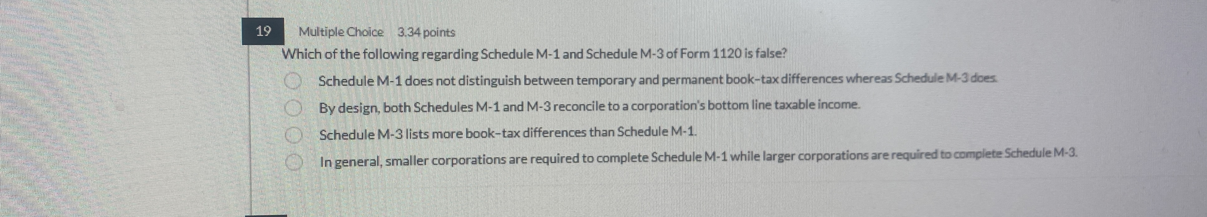 1 9 Multiple Choice 3 . 3 4 points Which of the