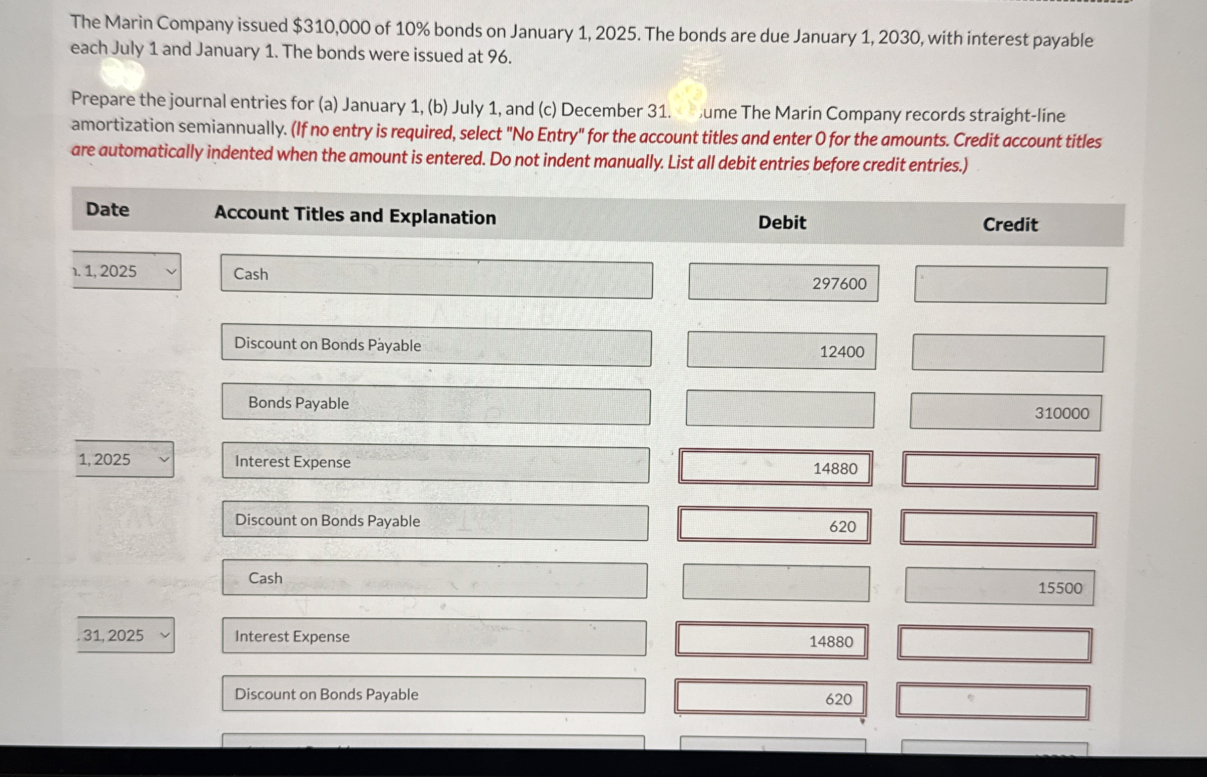 Need help calculating the interest! The Marin