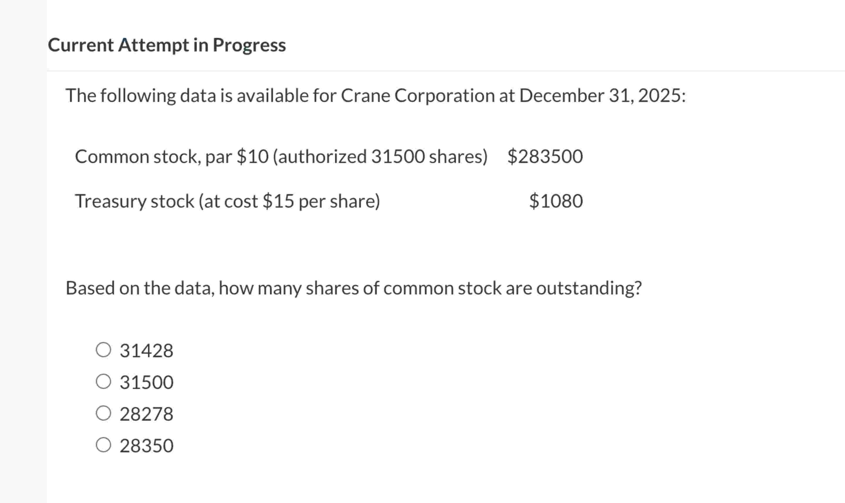 Current Attempt in Progress The following data is