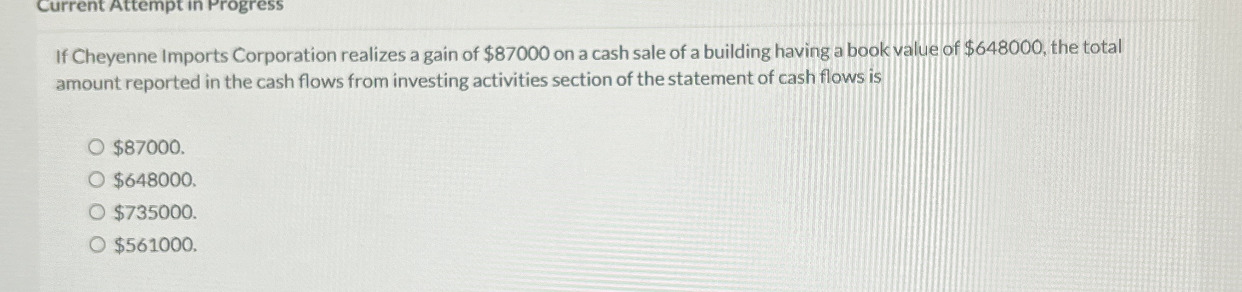 If Cheyenne Imports Corporation realizes a gain