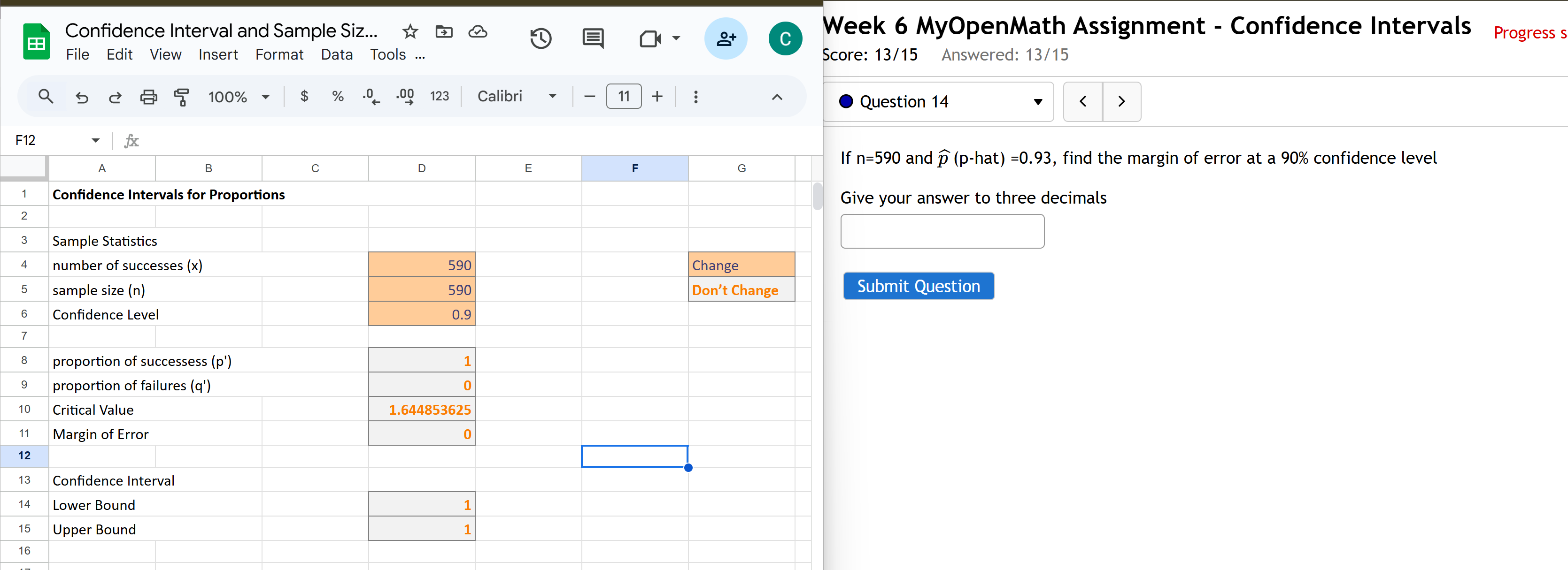 but what number is wrong on my spreadsheet, what