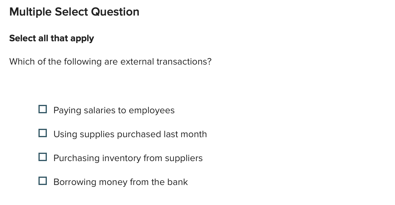 answer this Multiple Select Question Select all
