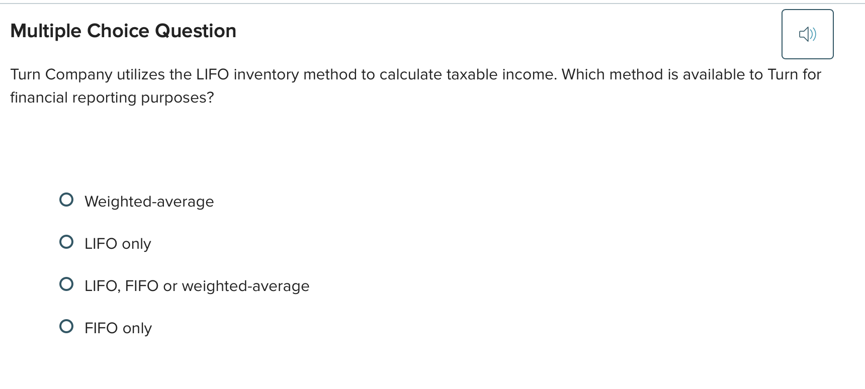 answer this Multiple Choice Question Turn Company
