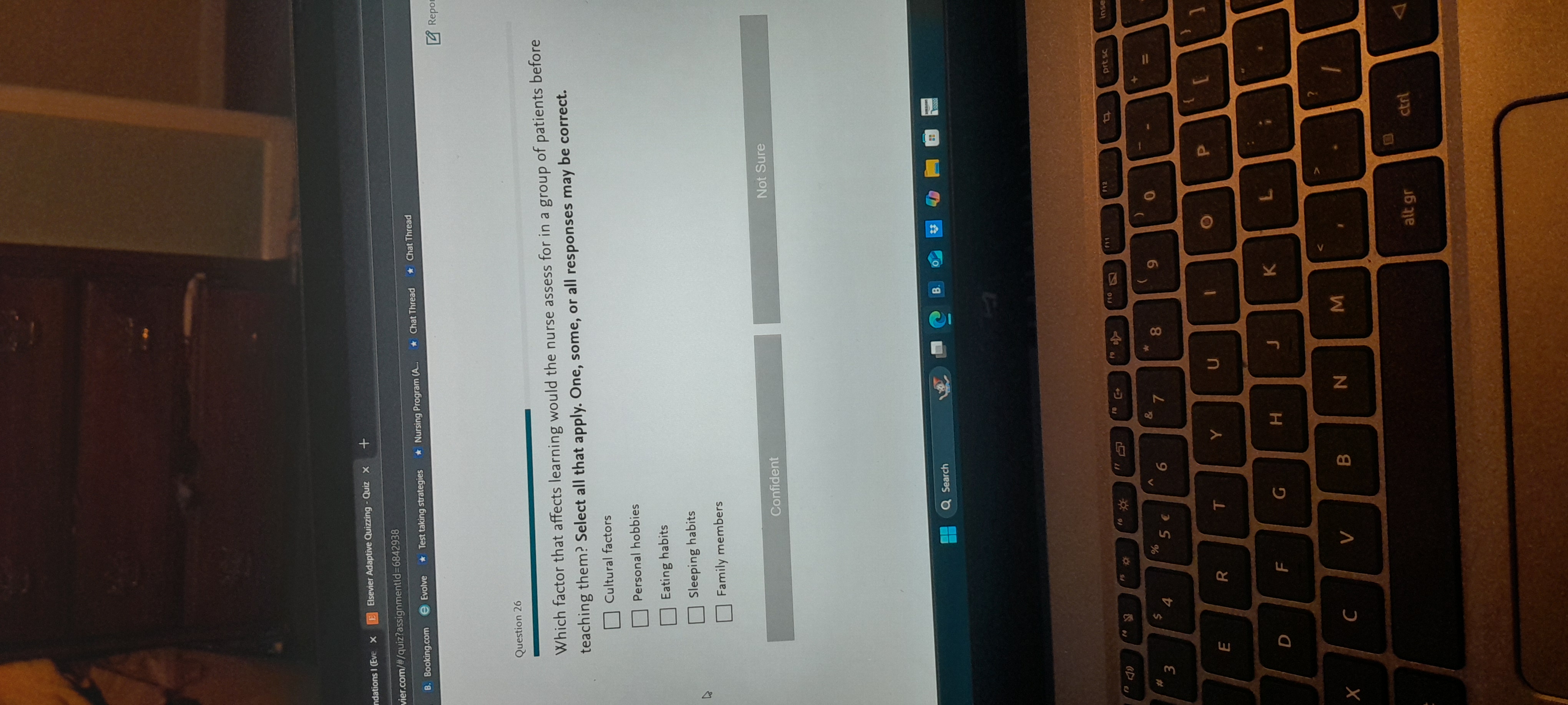 A dations I (Eve X E Elsevier Adaptive Quizzing -
