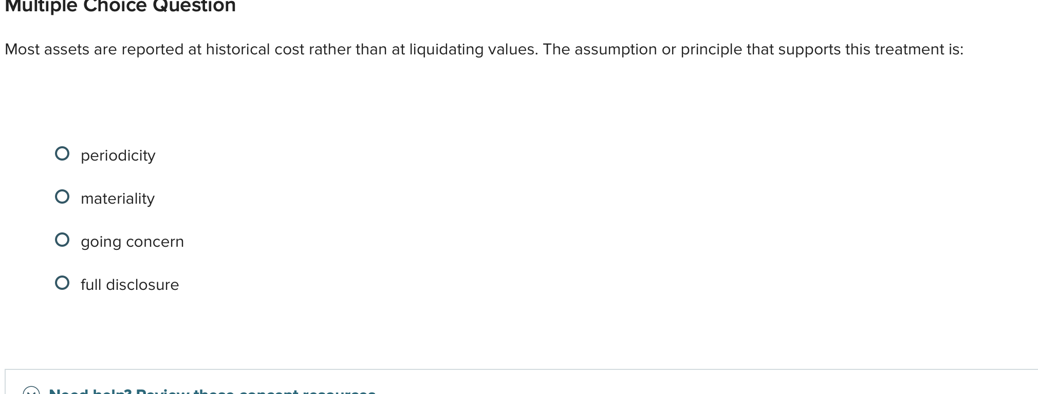 answer this Multiple Choice Question Most assets