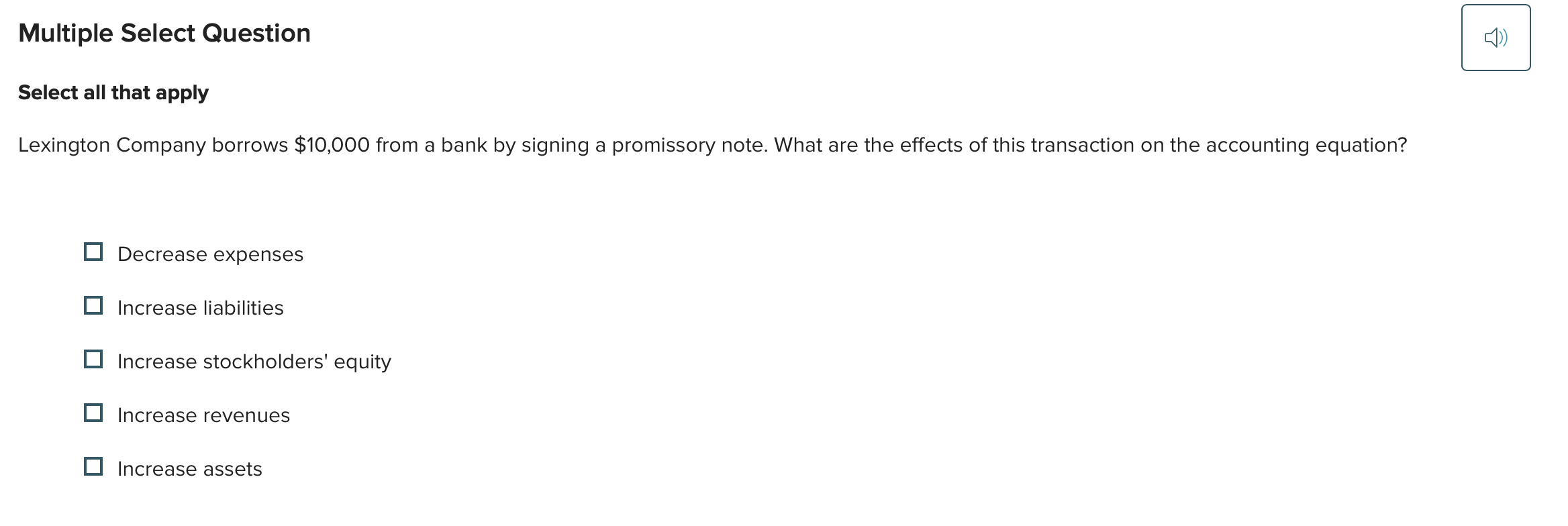 answer this Multiple Select Question Select all