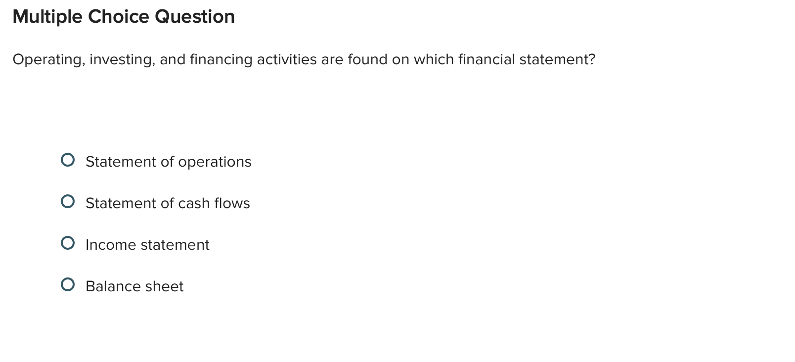 answer this Multiple Choice Question Operating,