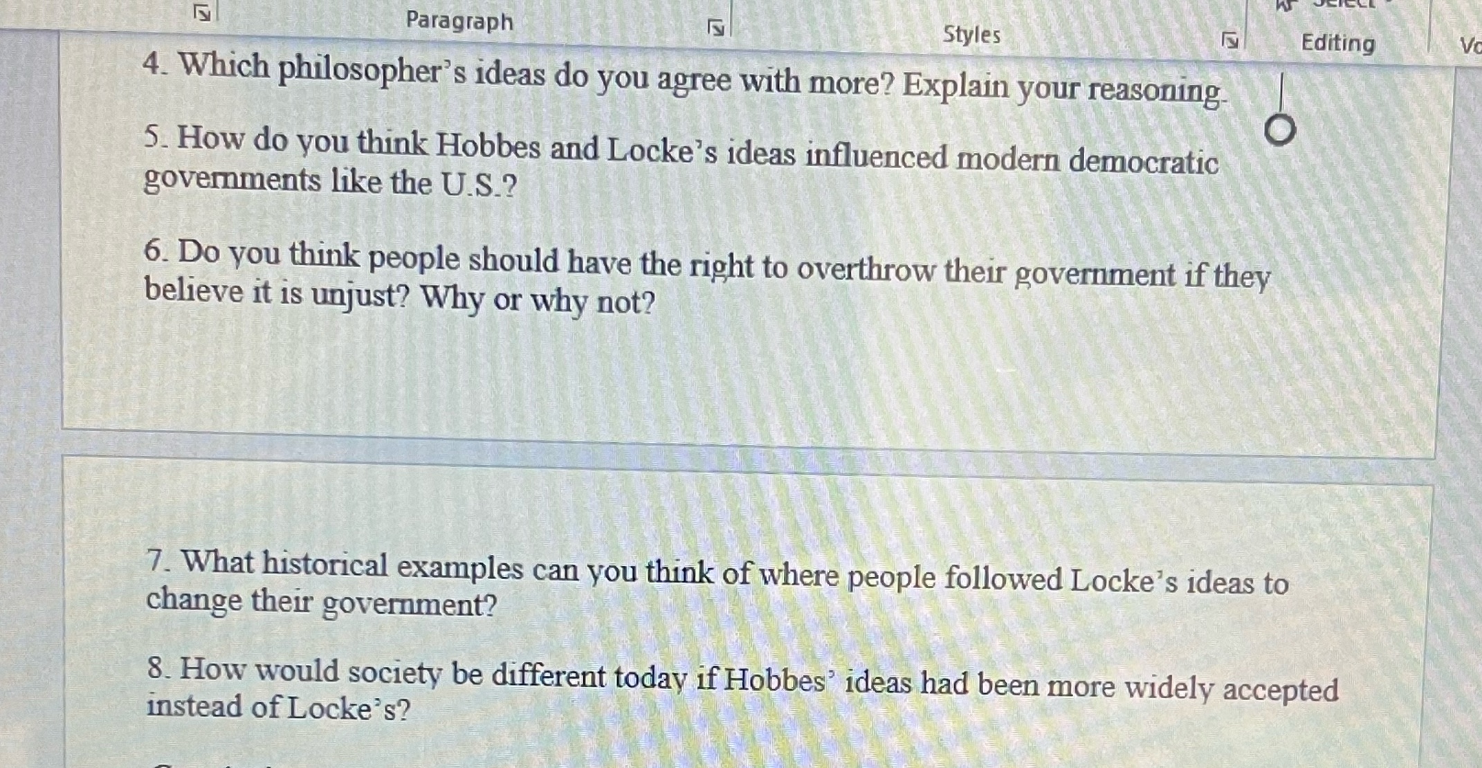 Paragraph Styles Editing Vo 4. Which