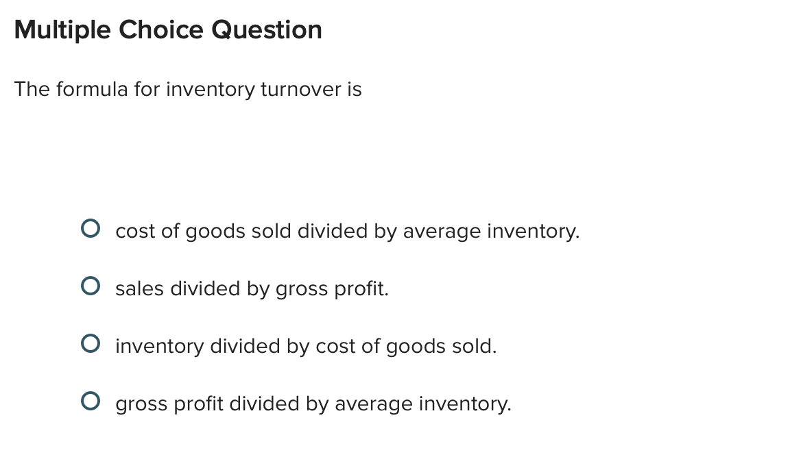 answer this Multiple Choice Question The formula