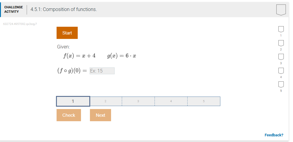 sole this CHALLENGE ACTIVITY 4.5.1: Composition