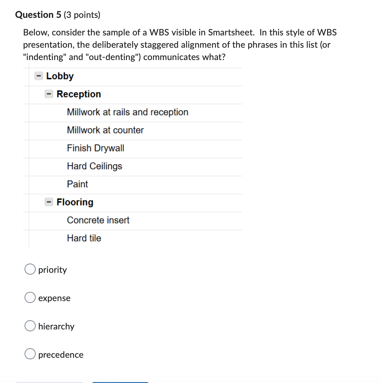 answer this Question 5 (3 points) Below, consider