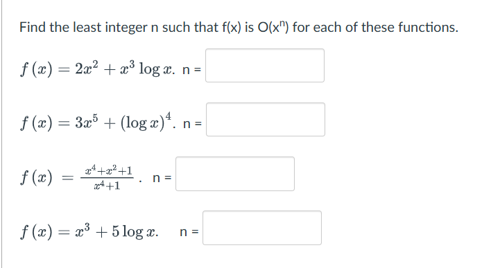answer this Find the least integer n such that