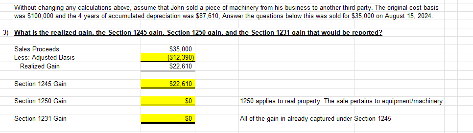 How much is the realized gain? Without changing