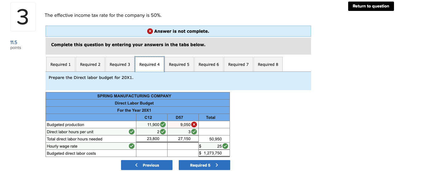 11.5 points Finished Components c12 DS57