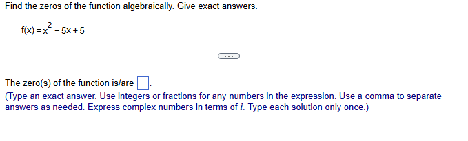give me correct answer Find the zeros of the