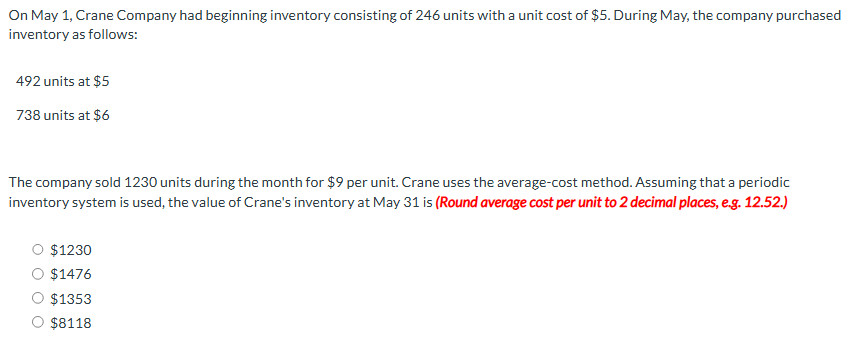 Assuming that a periodic inventory system is