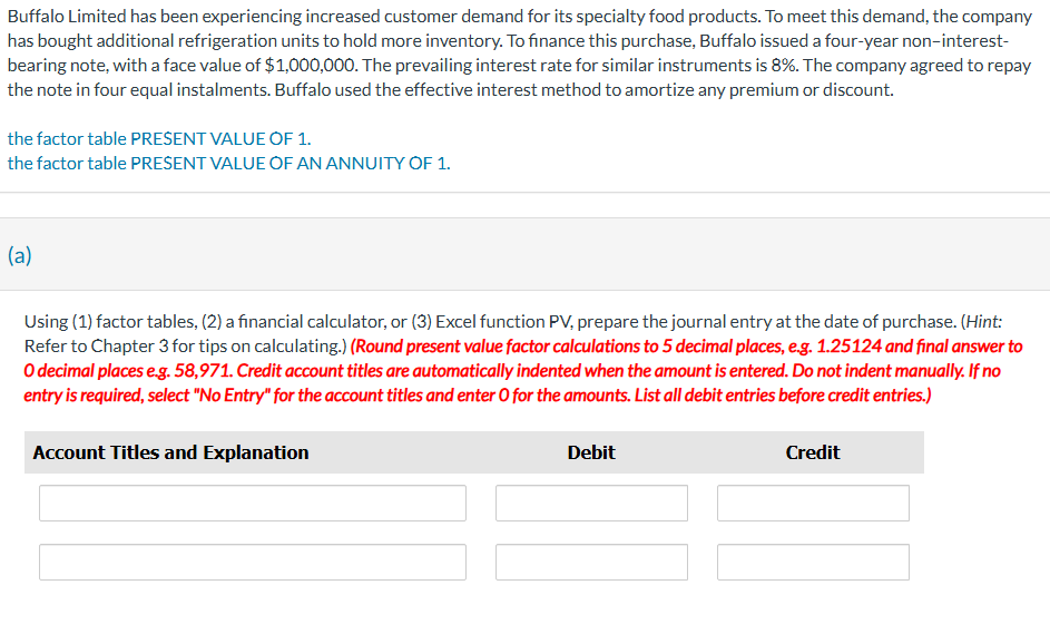 answer this Buffalo Limited has been experiencing