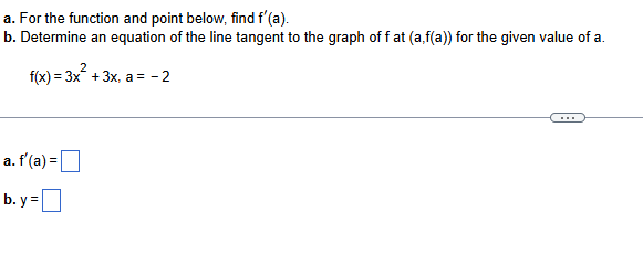 please get this right a. For the function and